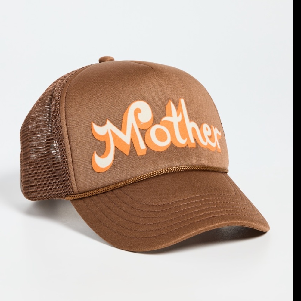 MOTHER Brown and Orange Trucker Hat
